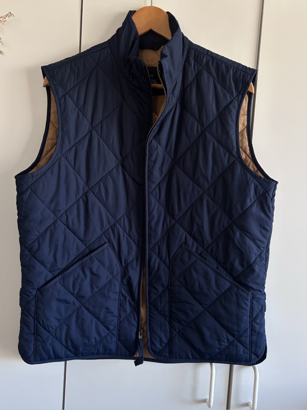 J. Crew Quilted Navy Men's Vest • Sz M